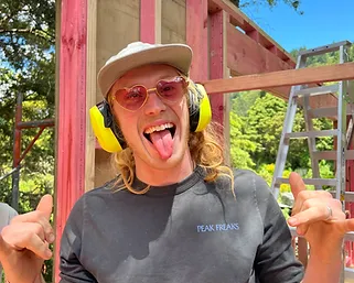 D2E builder framing a structure on-site